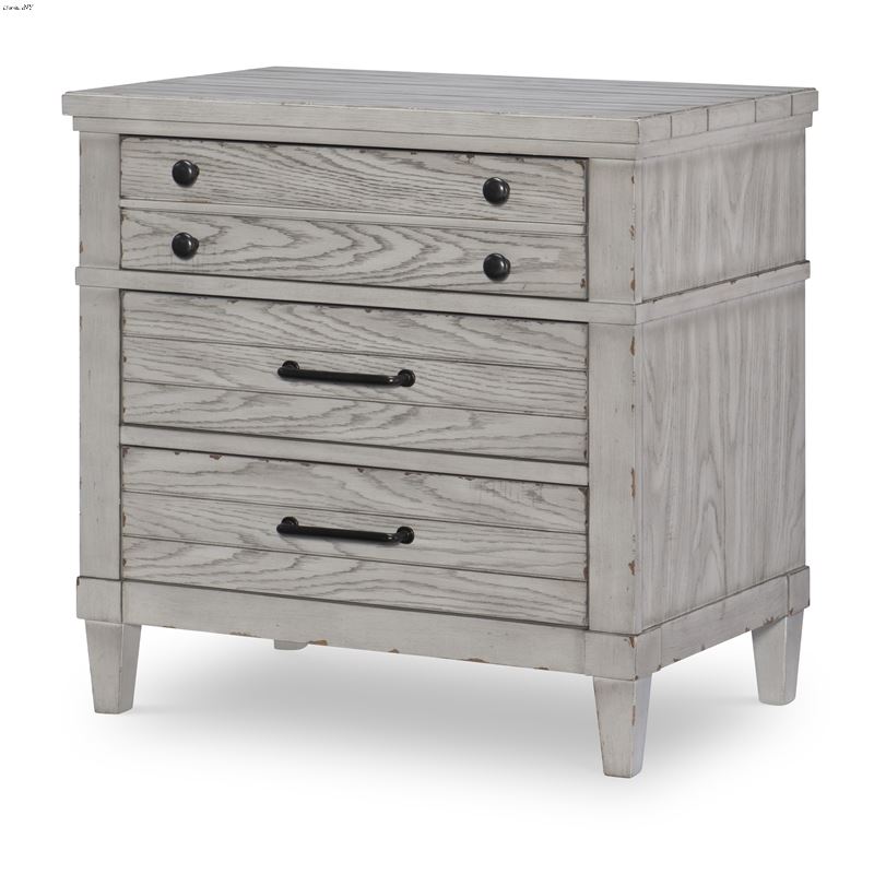 Belhaven Three Drawer Night Stand in Weathered Pla