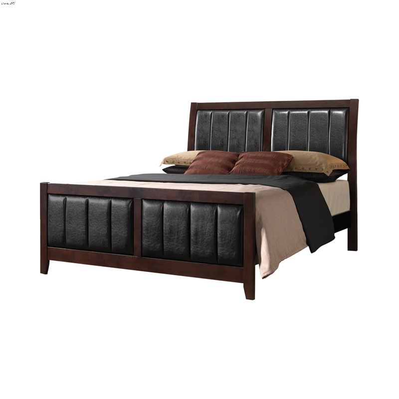 Carlton Full Cappuccino Upholstered Bed 202091F