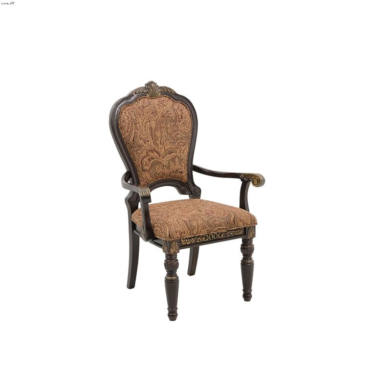 Russian Hill Cherry Upholstered Dining Arm Chair 1