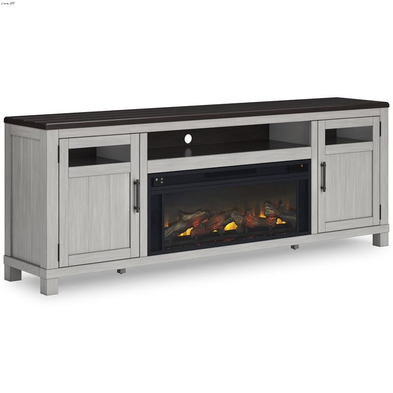 Darborn XL 88 inch TV Stand with Electric Fireplac