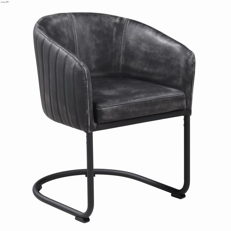 Aviano Anthracite Grey Upholstered Barrel Dining C