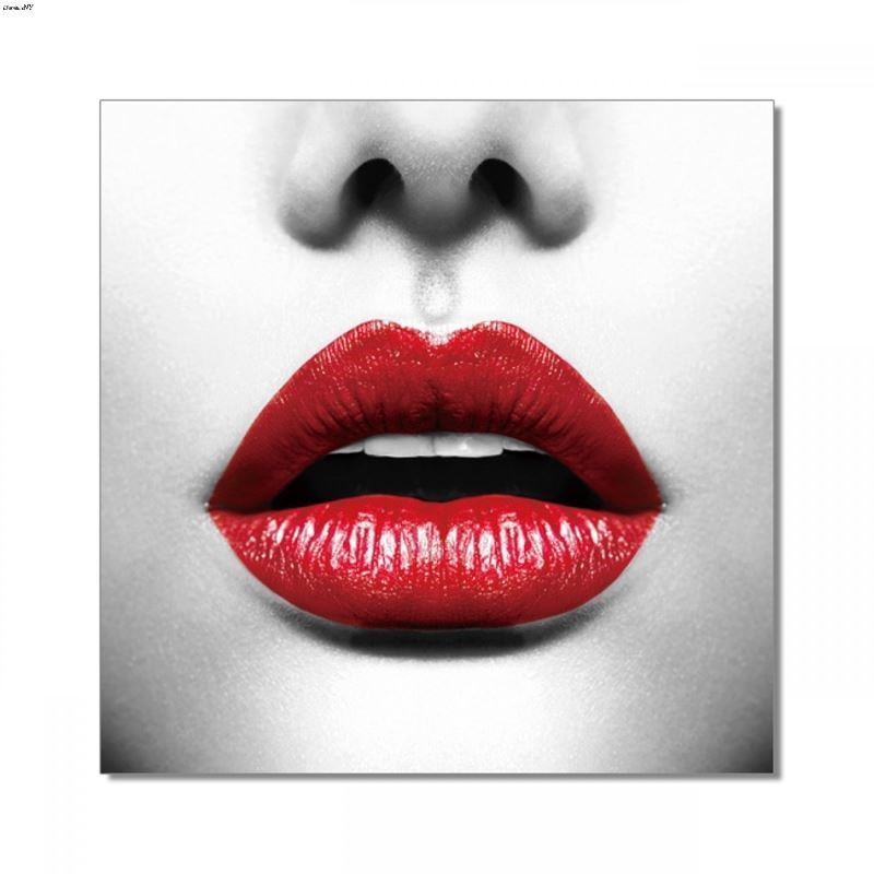 Red Lips Square Photo