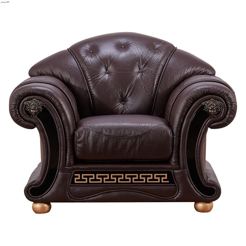 Apolo Tufted Brown Leather Chair