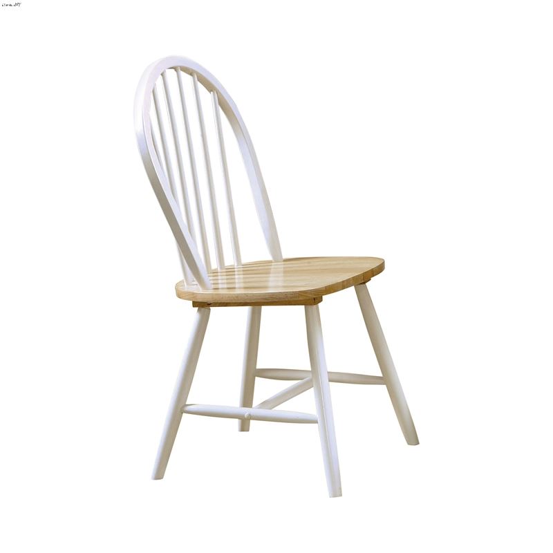 Dorsett Windsor Side Chairs Natural Wood And White