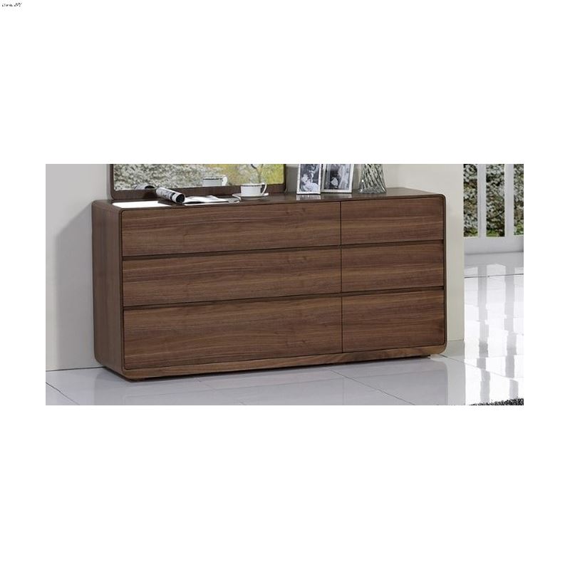Anthrop Walnut 6 Drawer Dresser