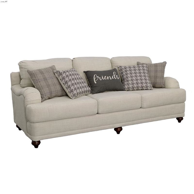 Glenn Light Grey Linen Sofa 511094