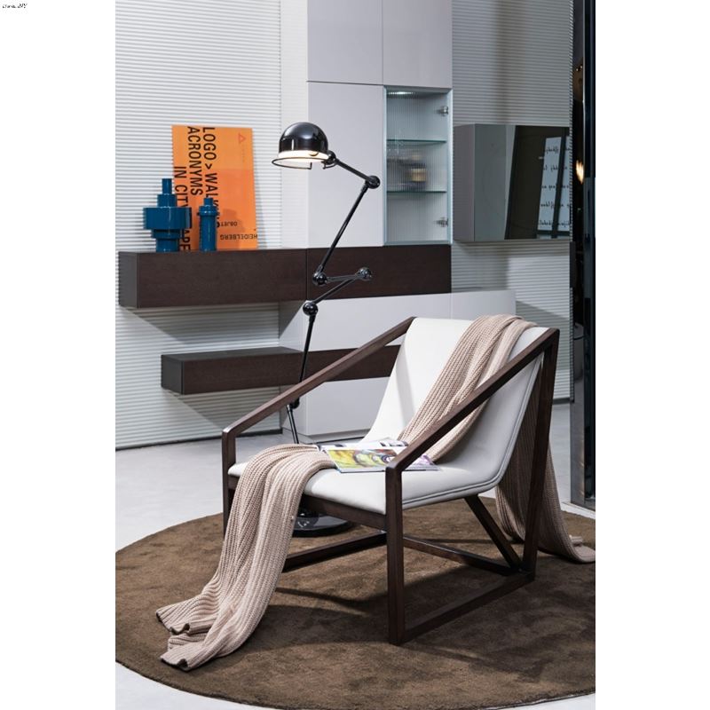 Taranto - Modern Grey Eco-Leather Lounge Chair