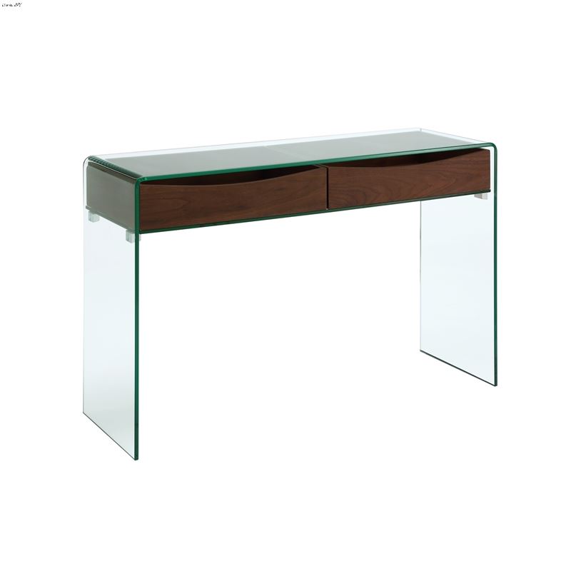 Ibiza Walnut Veneer w/ Glass Console Table by Casa