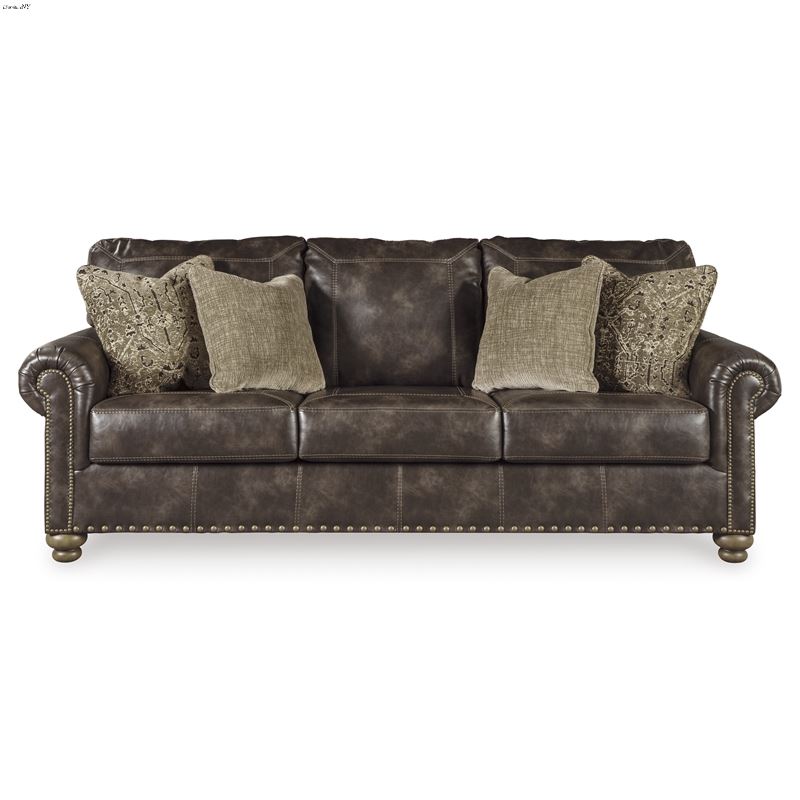 Nicorvo Coffee Faux Leather Sofa 80505