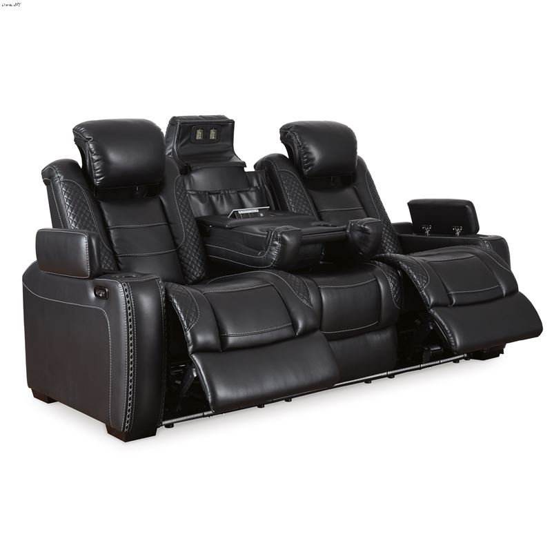 Party Time Midnight Power Reclining Sofa 37003