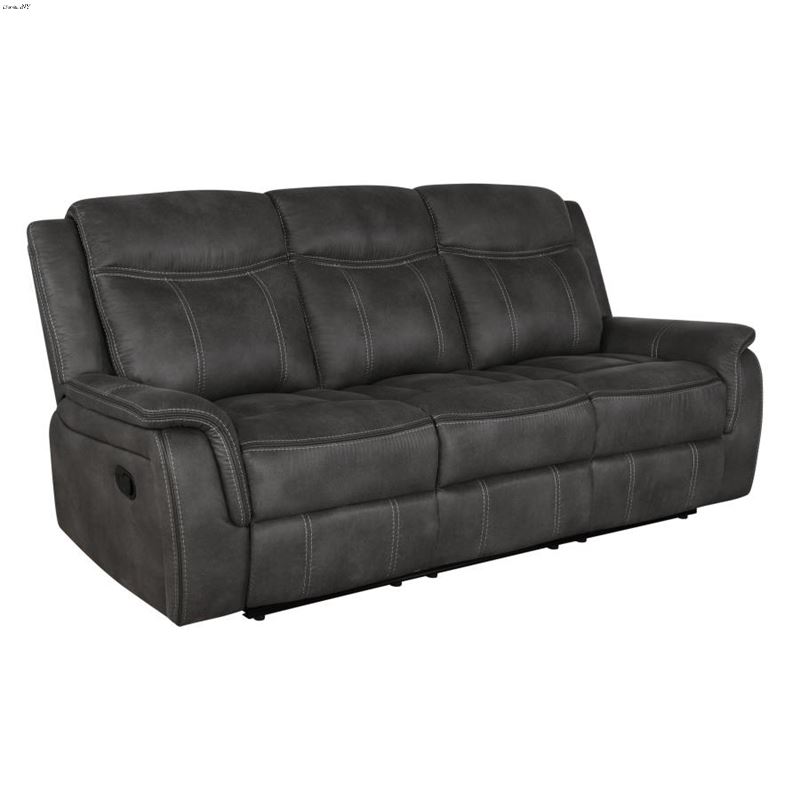 Lawrence Charcoal Performance Fabric Reclining Sof