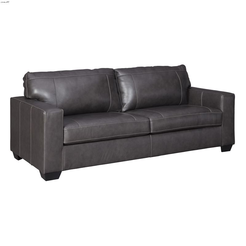 Morelos Grey Leather Queen Sofa Sleeper 3450339