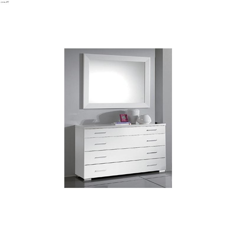 Momo Modern White 4 Drawer Single Dresser by MCS I