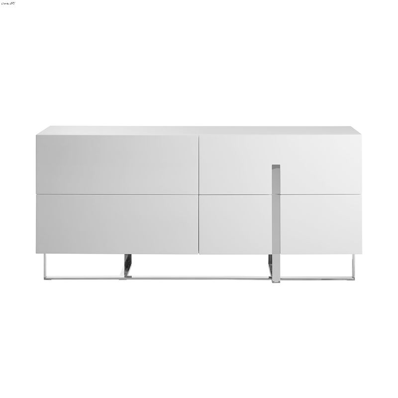 Collins High Gloss White Lacquer Dresser by Casabi