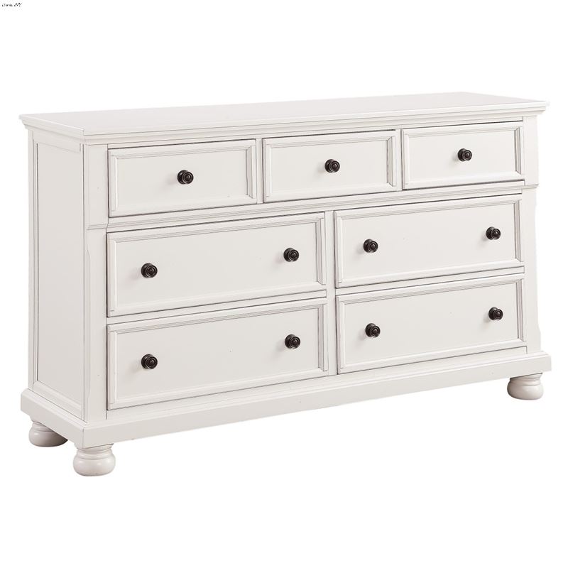 Laurelin White 7 Drawer Dresser 1714W-5