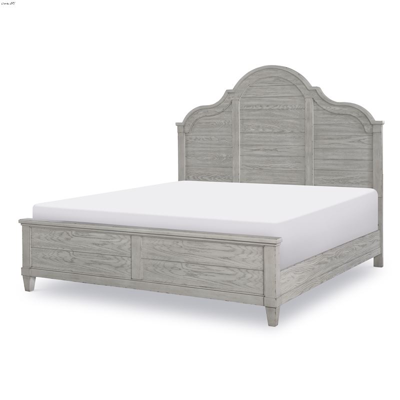 Belhaven King Panel Bed in Weathered Plank Finish