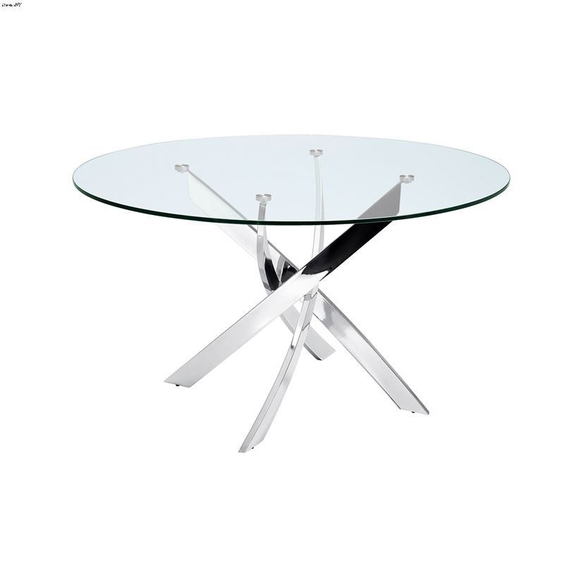 Galaxy Clear Glass Dining Table by Casabianca Home