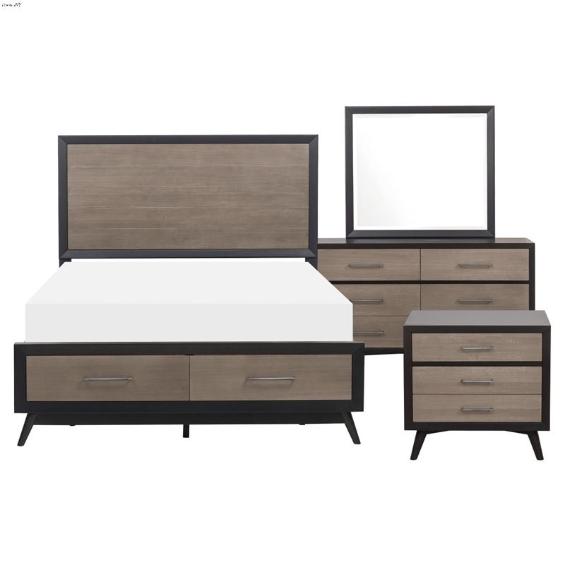 Raku Contemporary King 4pc Bedroom Set 1711-EK1*4