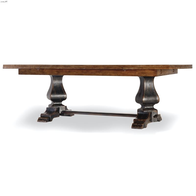Sanctuary Refectory Dining Table Two Tone Ebony an