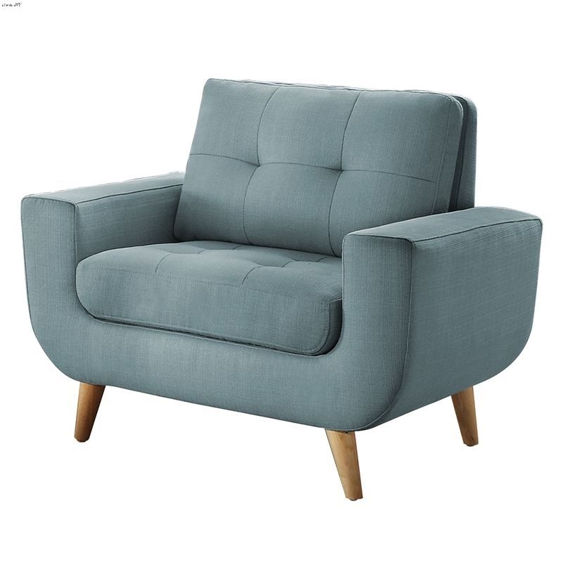 Deryn Teal Fabric Chair 8327TL-1