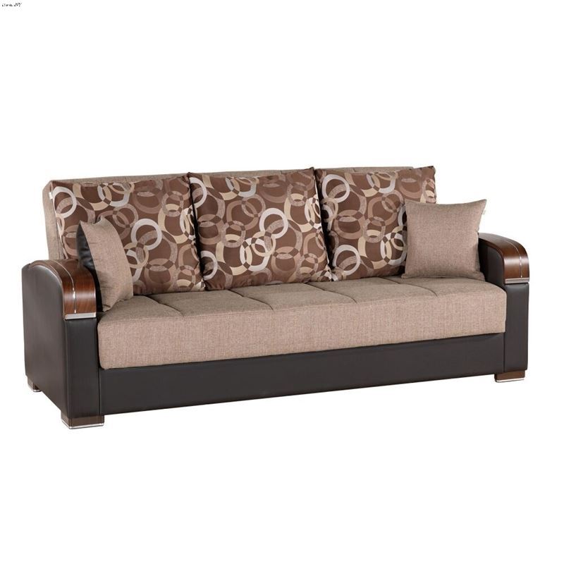 Mobimax Brown Fabric Sofa Bed