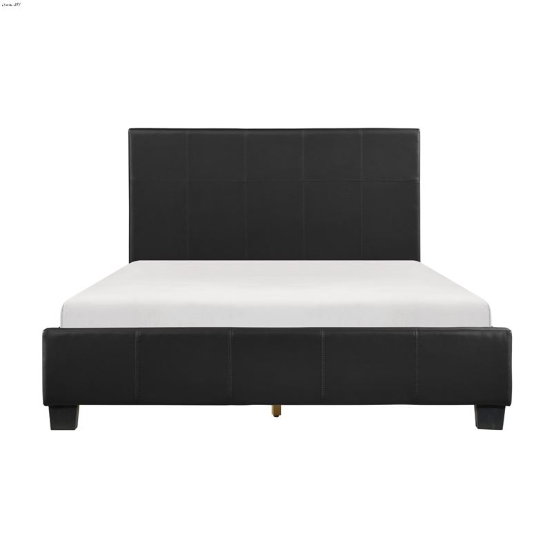 Lorenzi Black Upholstered Full Size Bed 2220F