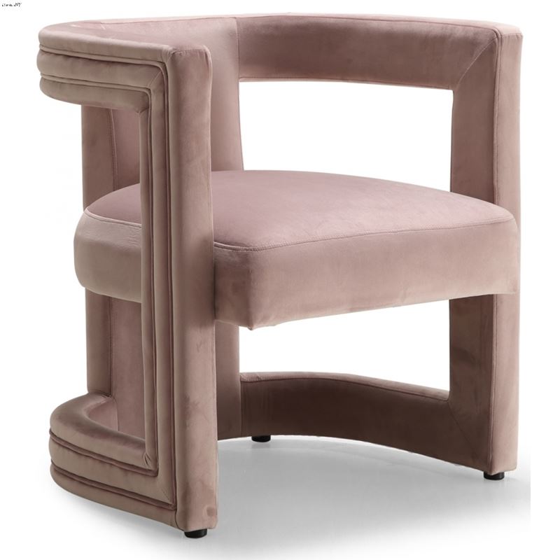 Blair Pink Velvet Upholstered Accent Chair