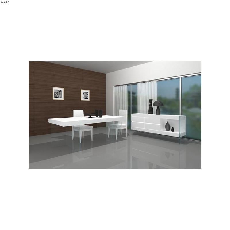 Cloud Modern Dining Collection High Gloss White