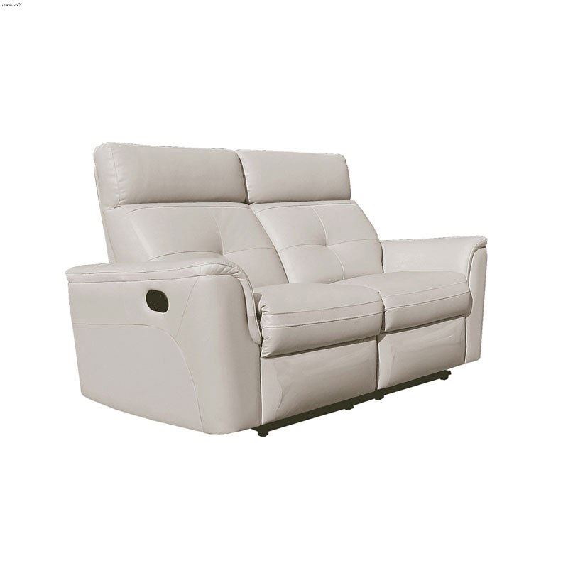 Modern 8501 White Italian Leather Love Seat