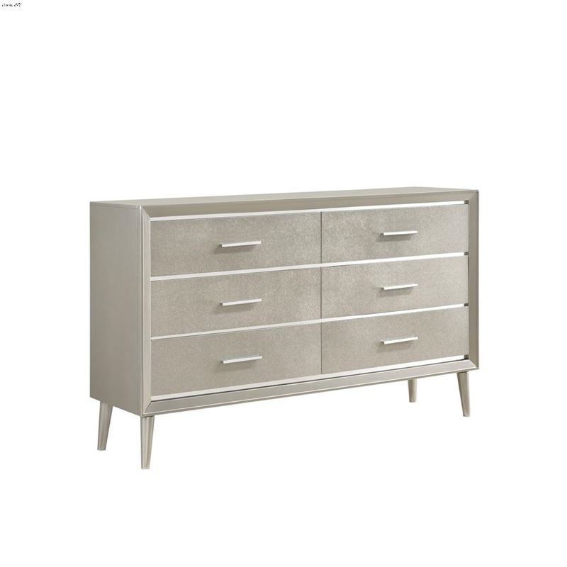 Ramon Metallic Sterling 6 Drawer Dresser 222703