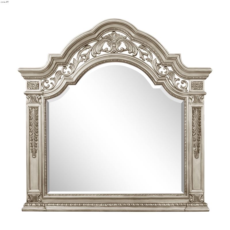Catalonia Traditional Platinum Gold Arched Mirror