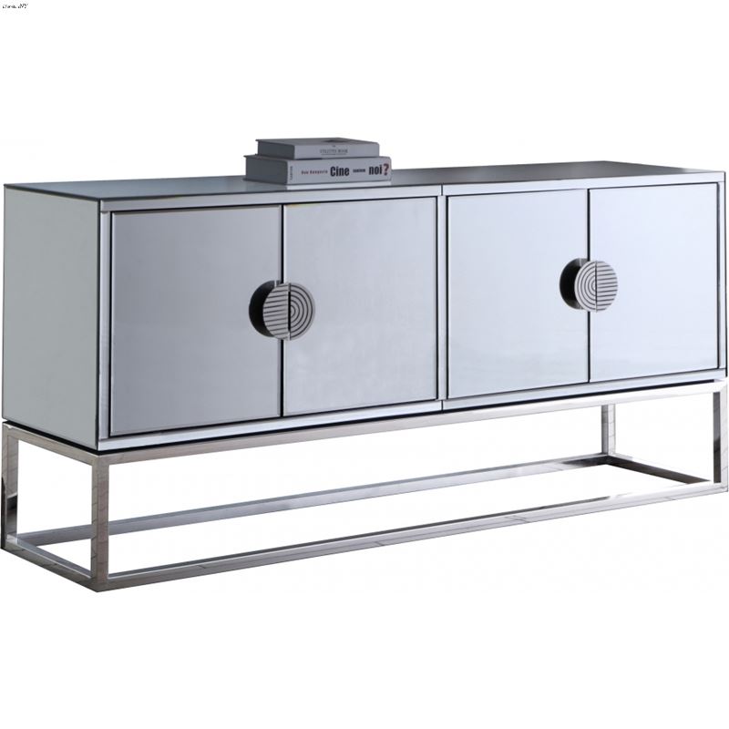 Marbella Mirrored Chrome Stainless Steel Sideboard