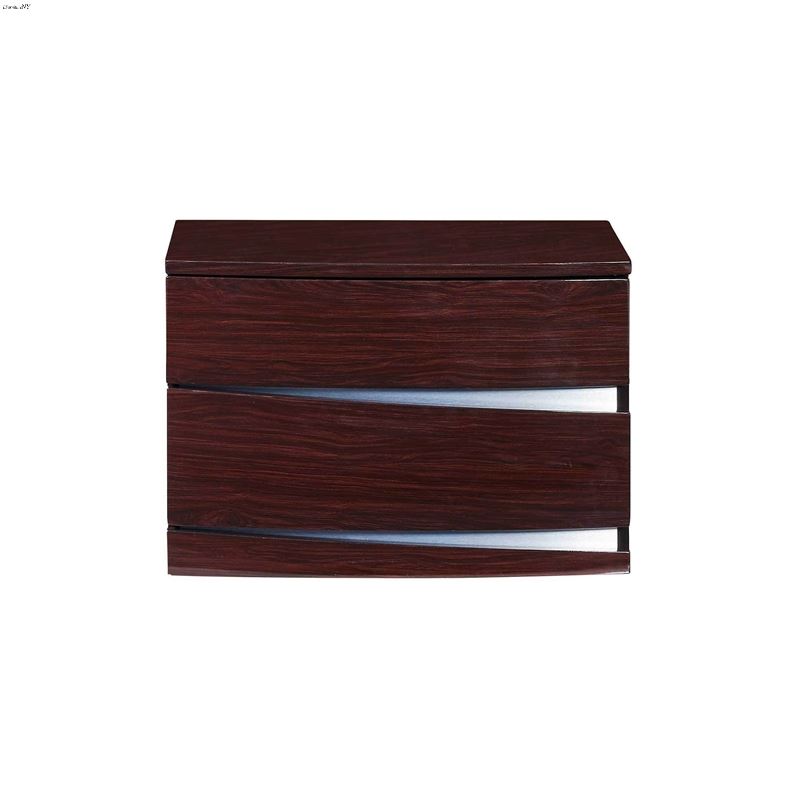 Aurora Wenge 2 Drawer Night Stand