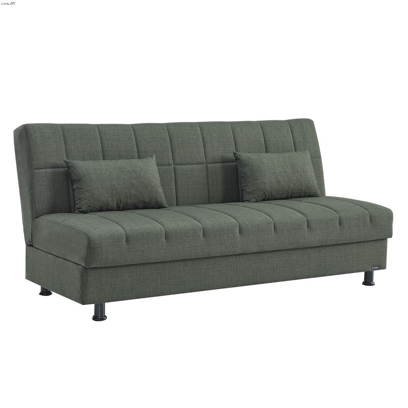 Sasta Green Convertible Sofa Bed with Storage