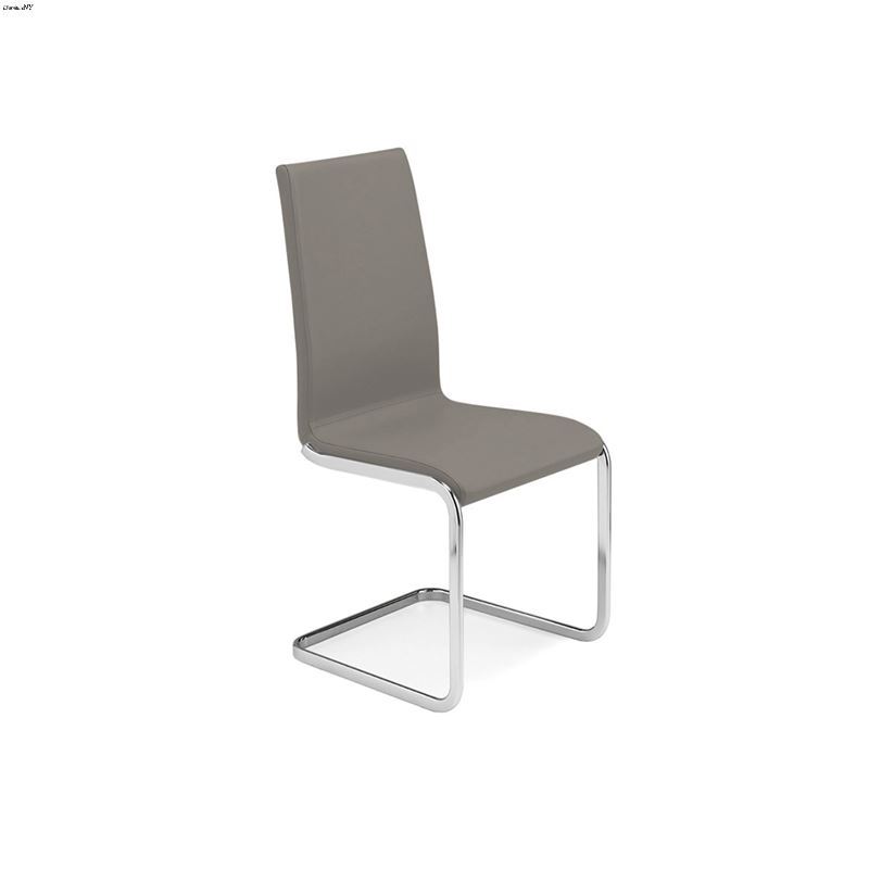Aurora Italian Taupe Leather Dining Chair by Casab