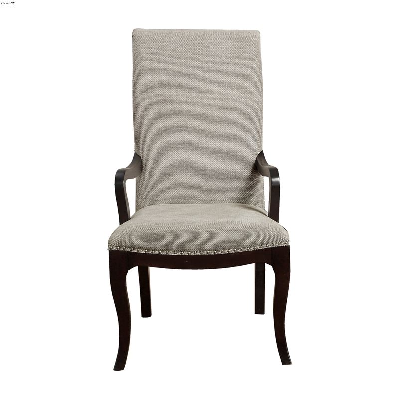 Savion Espresso Upholstered Dining Arm Chair 5494A