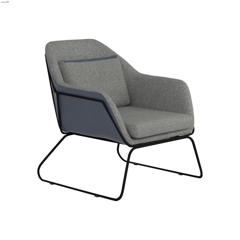 Cody Grey/Blue Sled Leg Accent Chair 903980