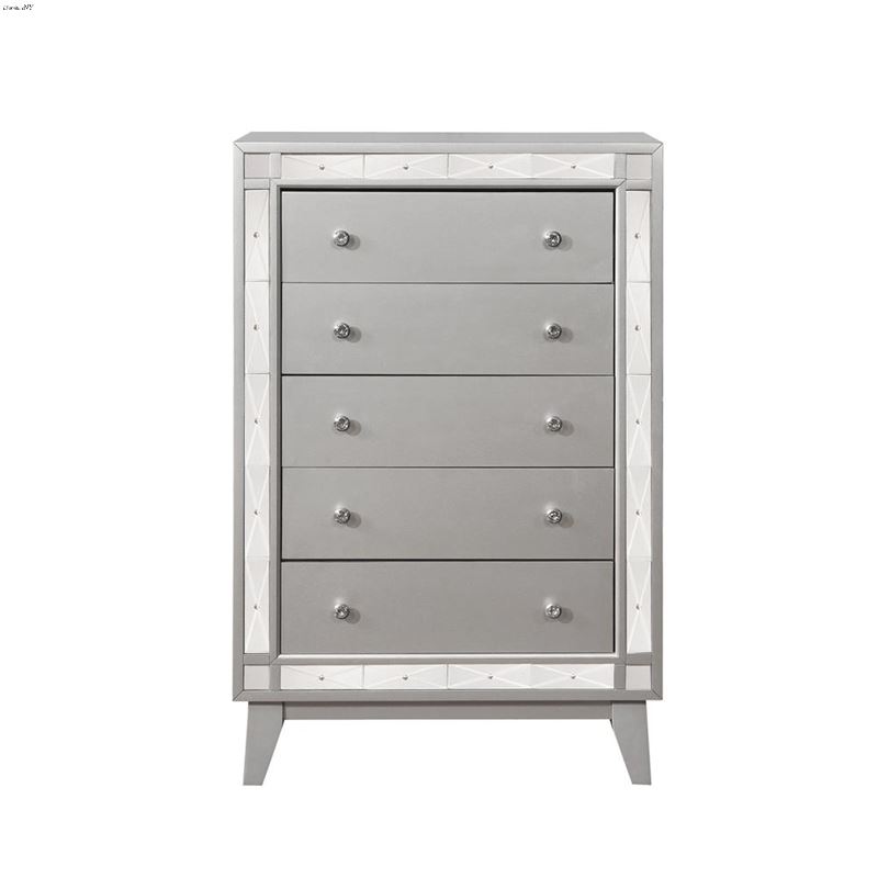 Leighton Metallic Mercury 5 Drawer Chest 204925