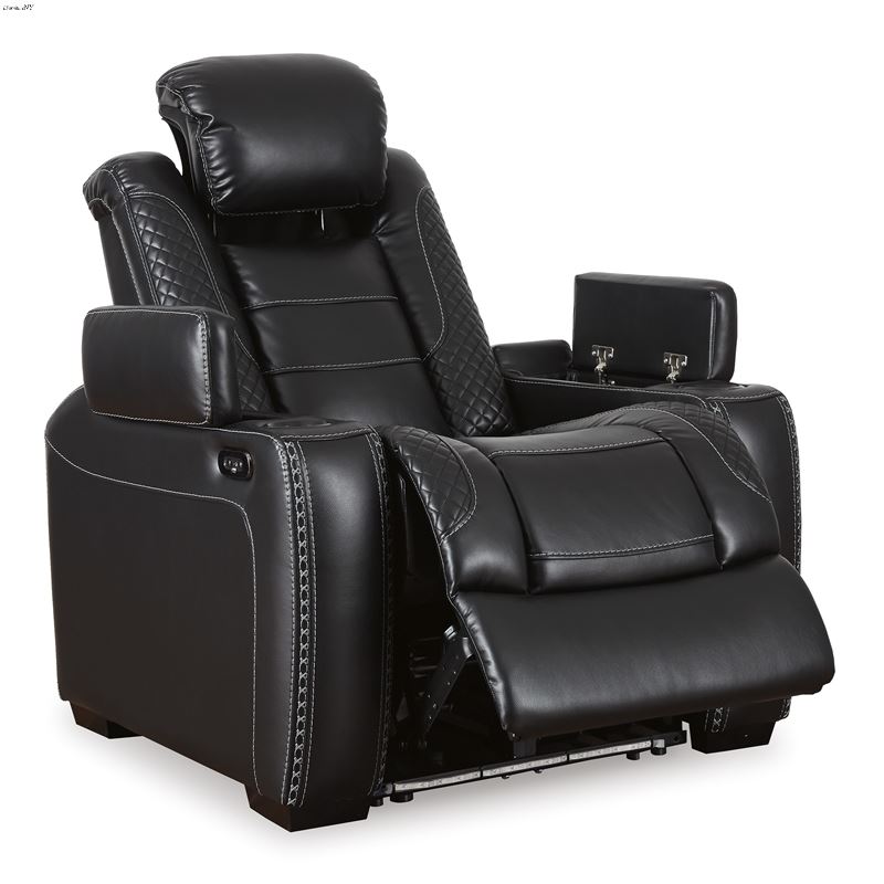 Party Time Midnight Power Recliner 37003