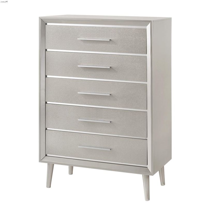 Ramon Metallic Sterling 5 Drawer Chest 222705