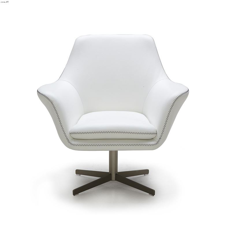 Poli - Modern Leather Swivel Lounge Chair
