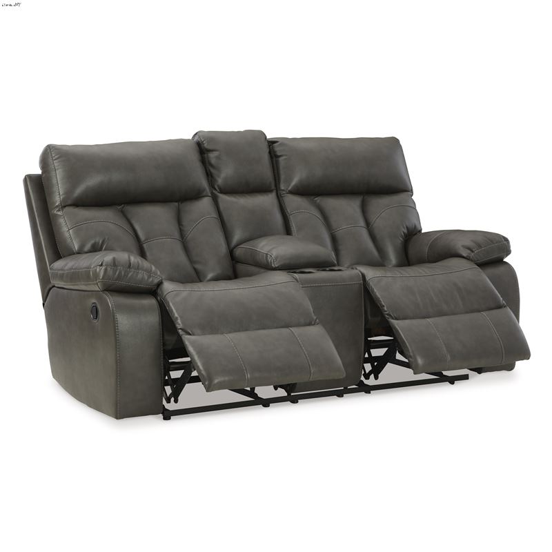 Willamen Quarry Reclining Loveseat with Console 14