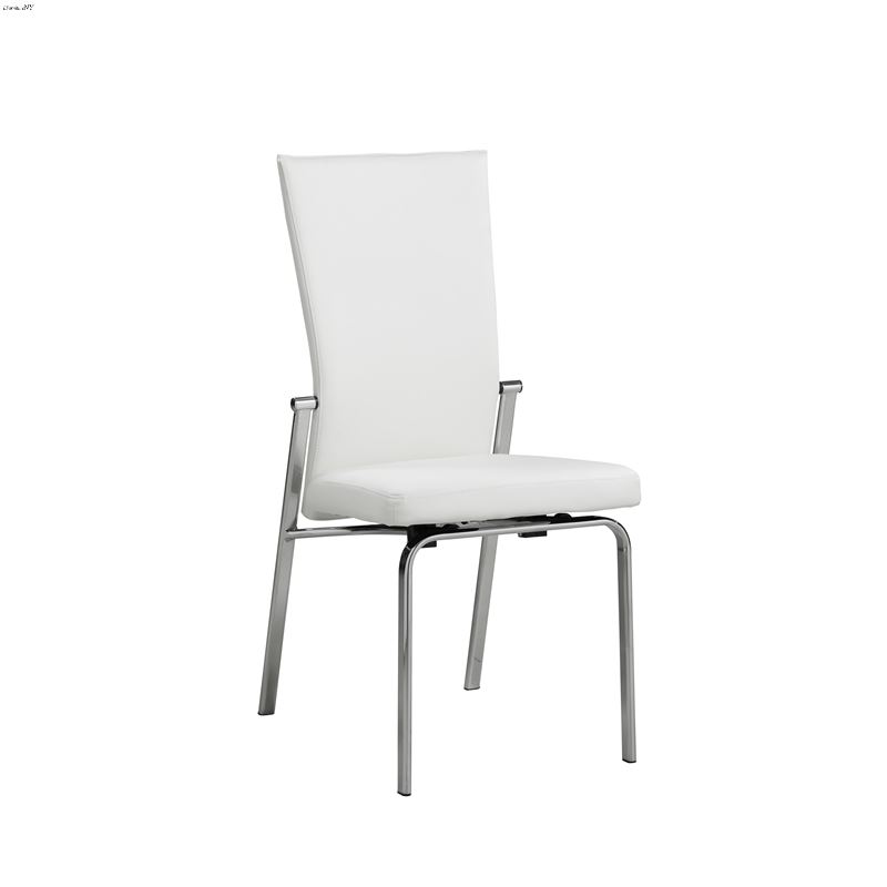 Molly White Dining Side Chair with Adjustable Back