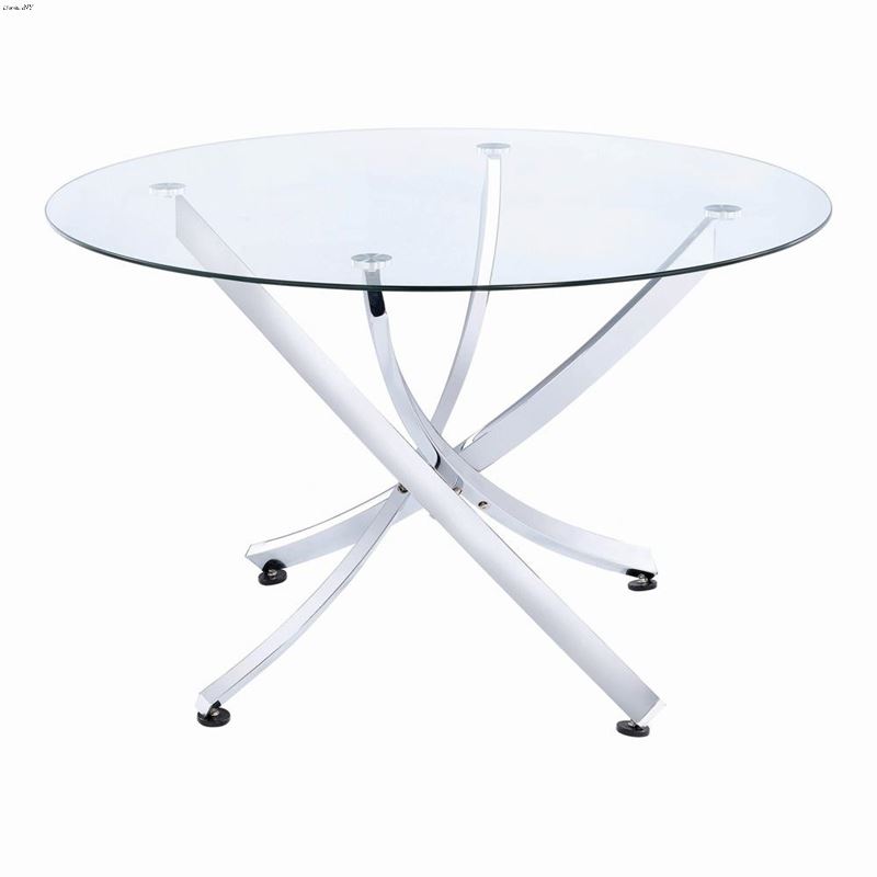Beckham 46 inch Round Glass Dining Table 106440