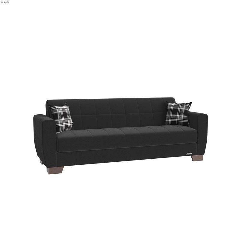 Barato Black Upholstered Convertible Sofa Bed with