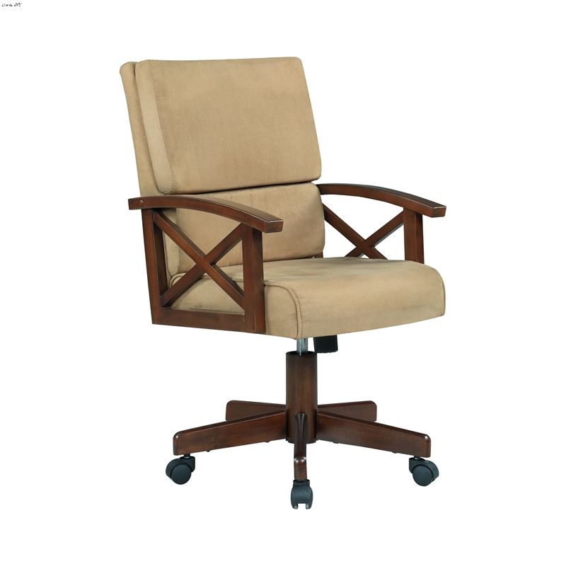 Marietta Upholstered Game Arm Chair Tobacco And Ta