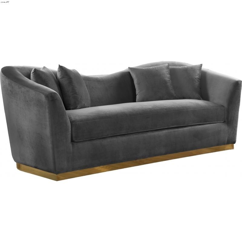 Arabella Grey Velvet Sofa