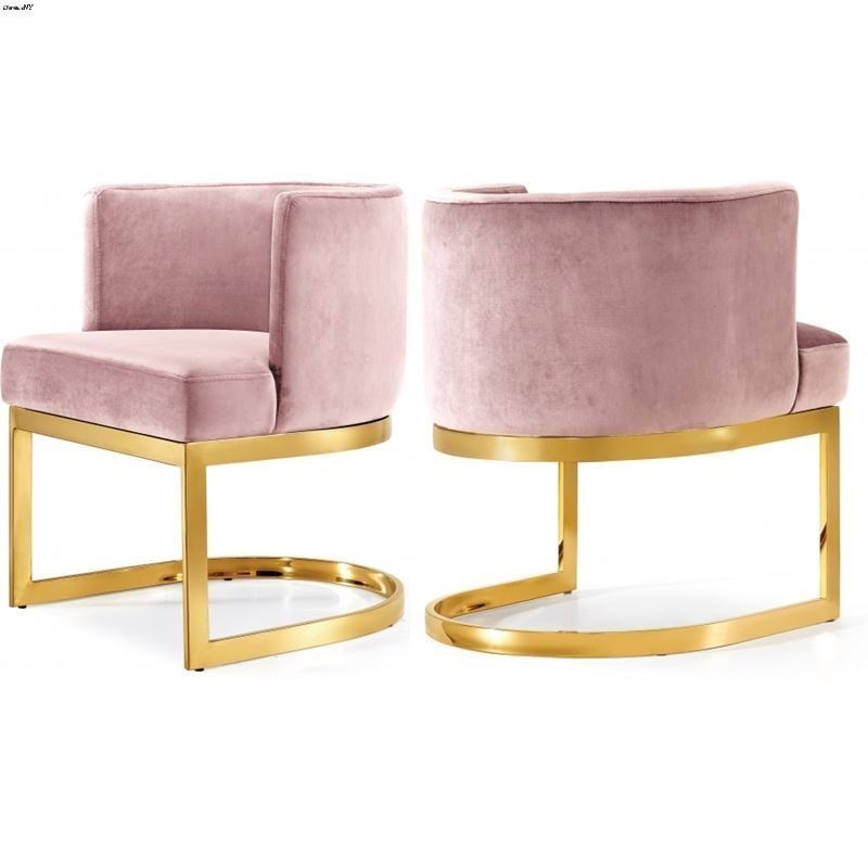 Gianna Pink Upholstered Velvet Dining Chair