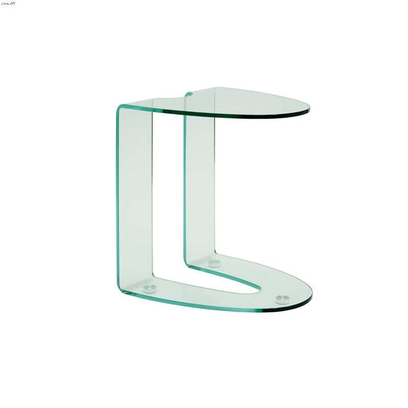 Lido Clear Glass End Table by Casabianca Home
