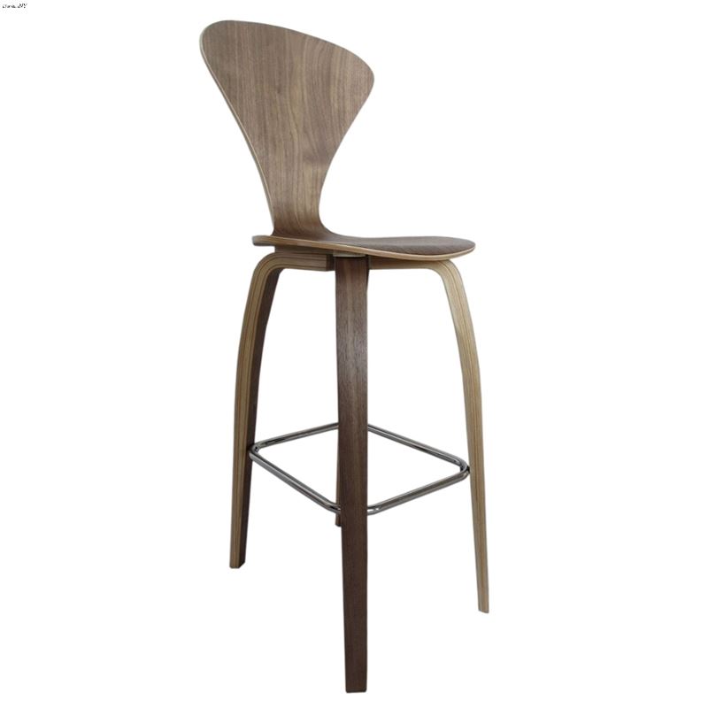 Wooden Bar Chair 30" FMI9253 Walnut By Fine M